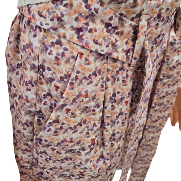 Zara Pink and White High Waist Bubble Shorts Tie Front (New) - Picture 3 of 12